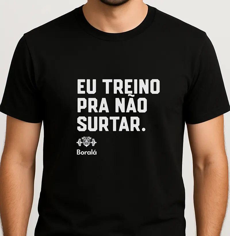 Eu treino pra não surtar - Cor: Preta