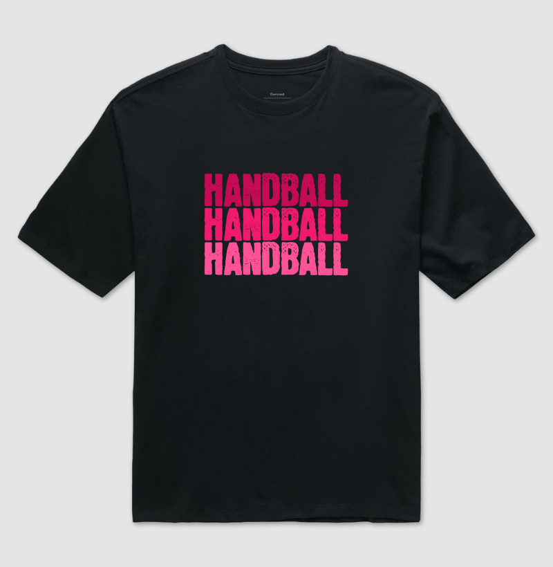 Camiseta Oversized de Handebol - HANDBALL TONS DE ROSA