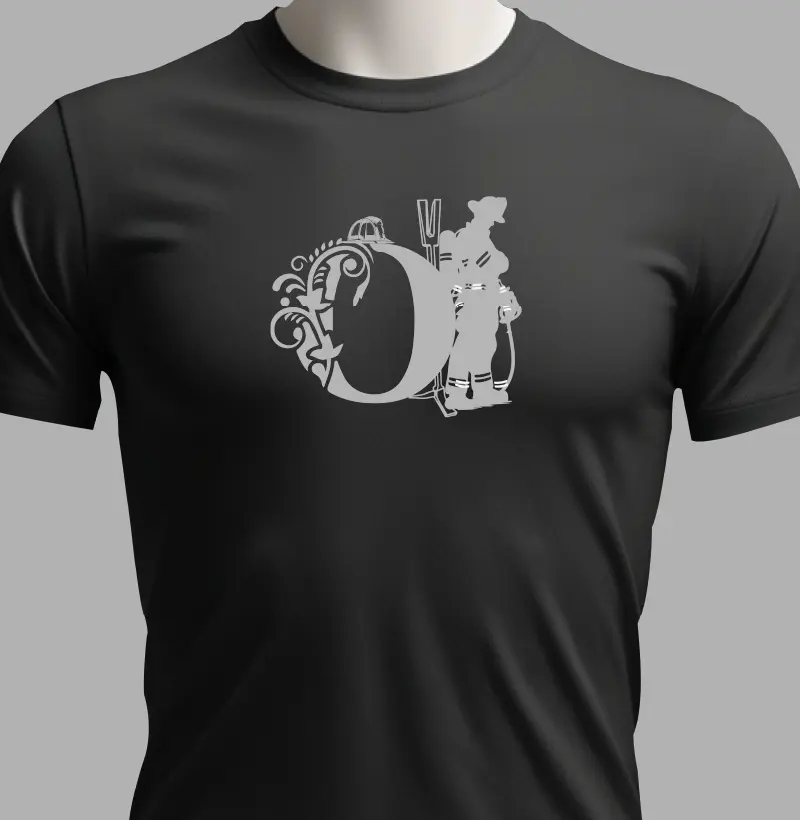 Letra "O" sou bombeiro com orgulho