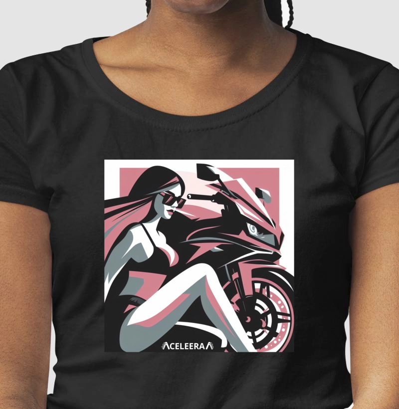 LÚDICO 2 - MULHER MOTOCICLISTA -  PTO FUNDO COLOR - FEM
