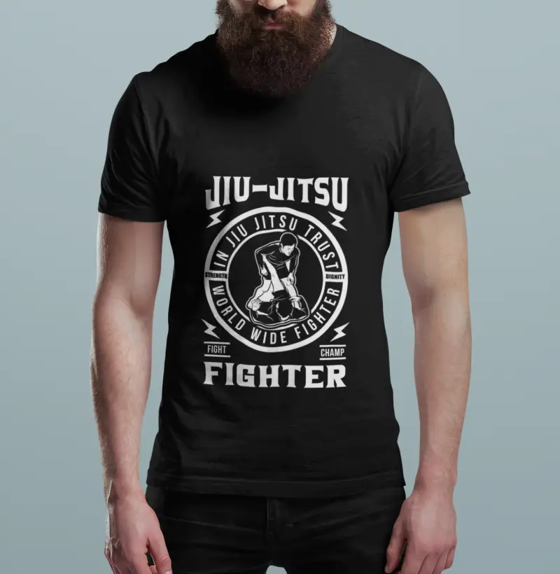 Camiseta Jiu Jitsu Fighter - Qualidade Reserva