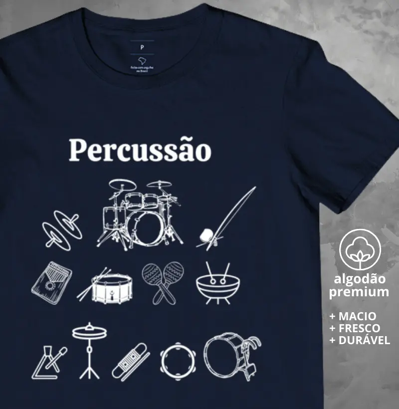 Camiseta Instrumentos de Percussão