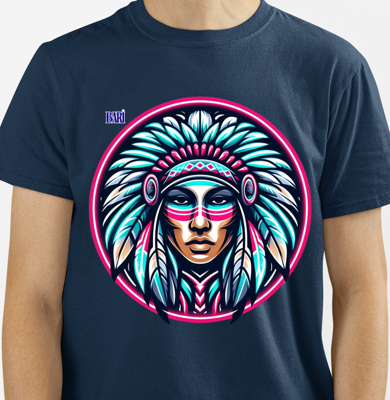 Camiseta com Estampa de Índia