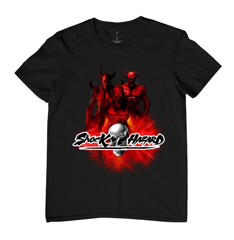 CAMISAS SHOCK HAZARD - 2 TRIAD LOGO VERMELHA