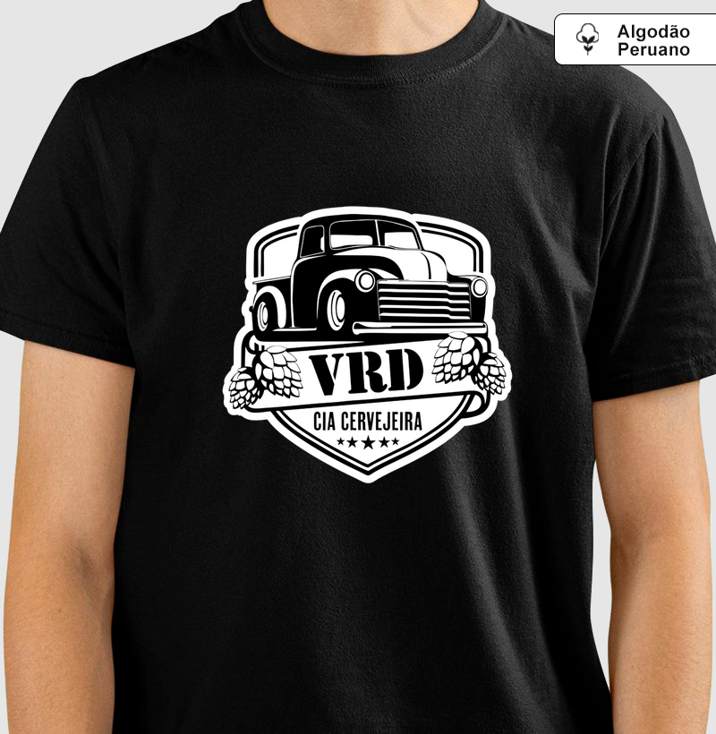 Camiseta VRD Cia Cervejeira Estampa Branca Peito