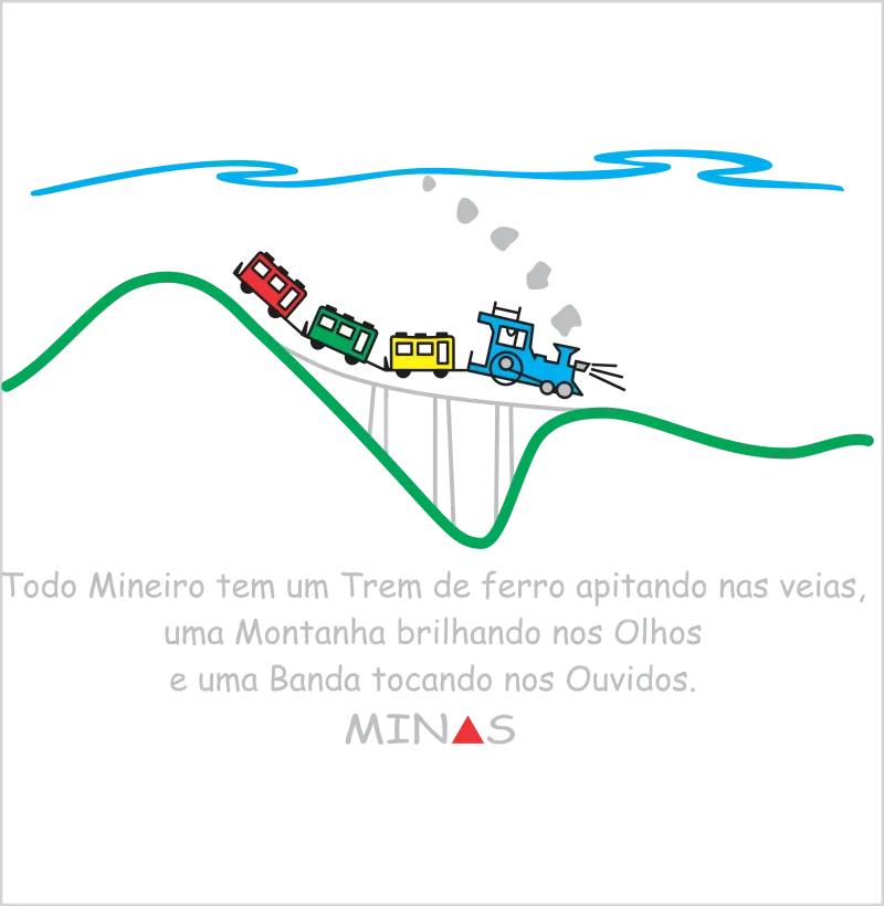 Camiseta trenzinho de Minas