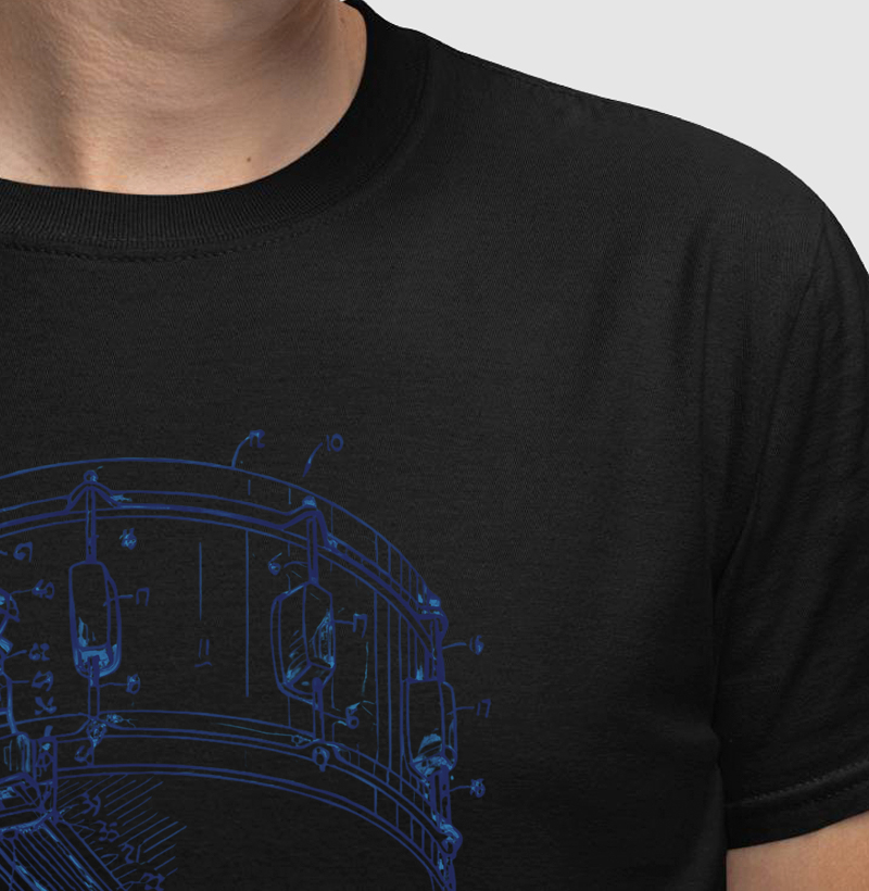 Camiseta Classic Snare Line - Preta