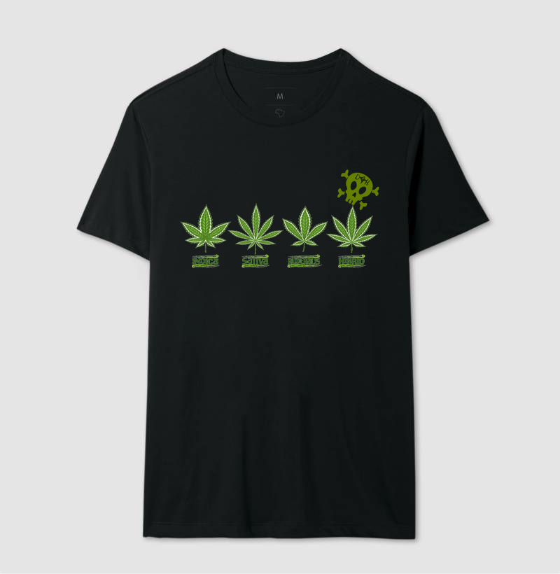 Camiseta basica drop hard cannabis family