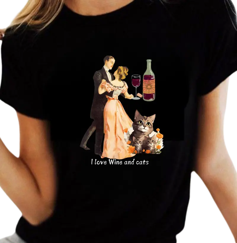 I LOVE WINE AND CATS 