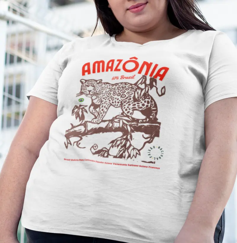Camiseta Algodão Peruano Amazônia 60% Brasil