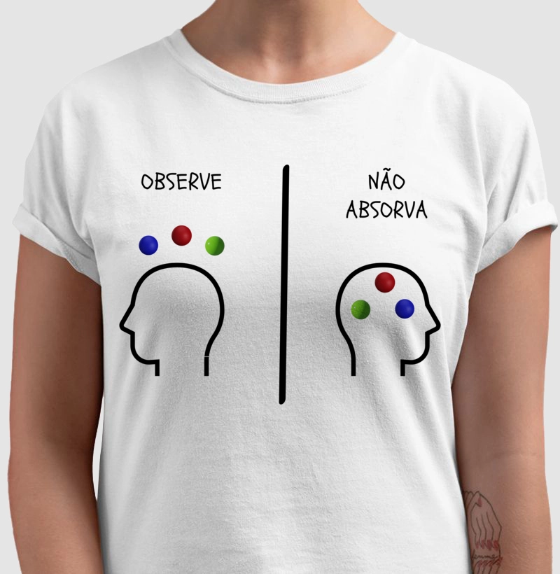 Observe, não absorva.