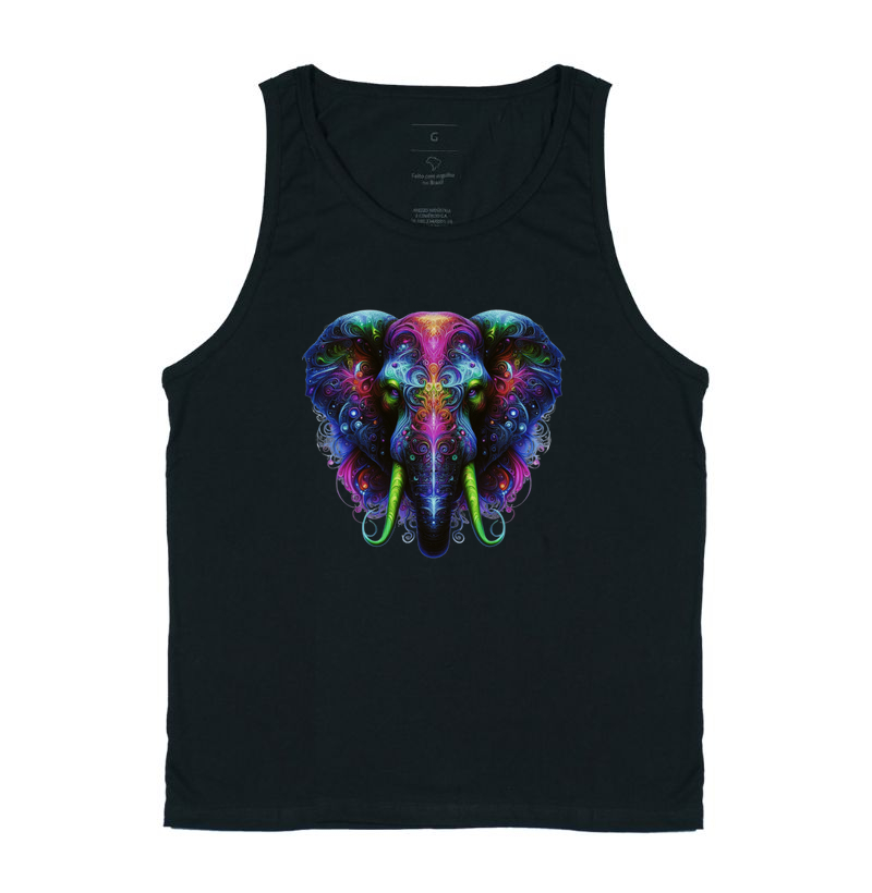 Elefante Psicodélico – Arte Surreal em Cores Vibrantes