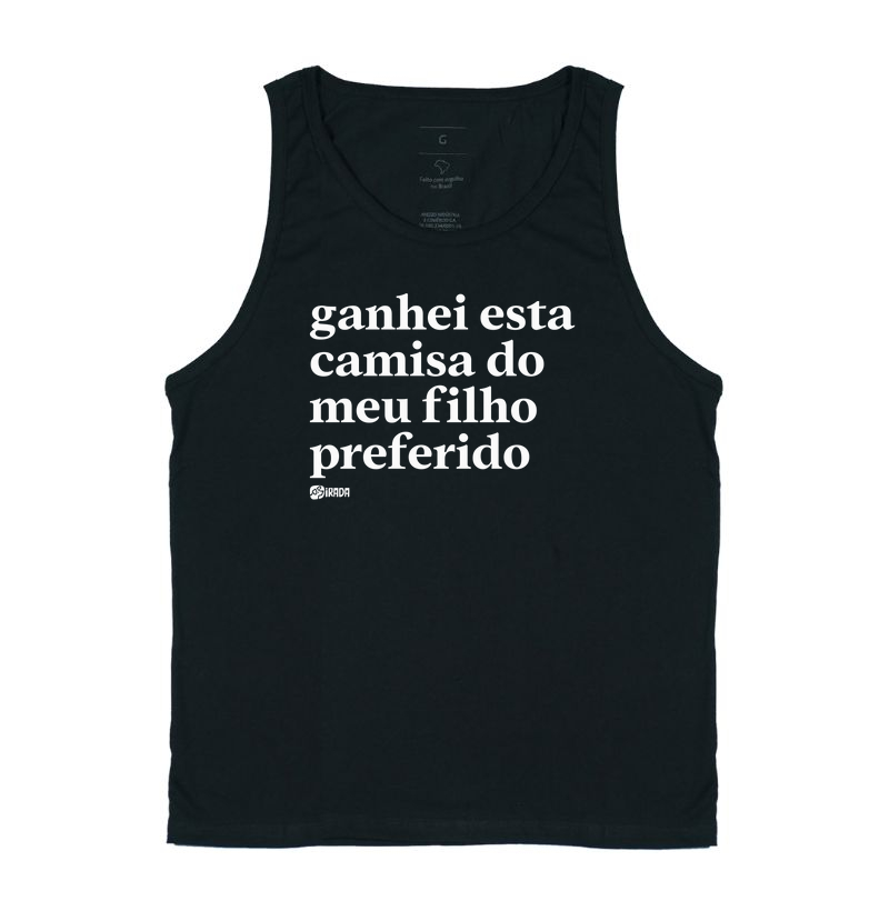 Ganhei esta camisa do meu filho preferido