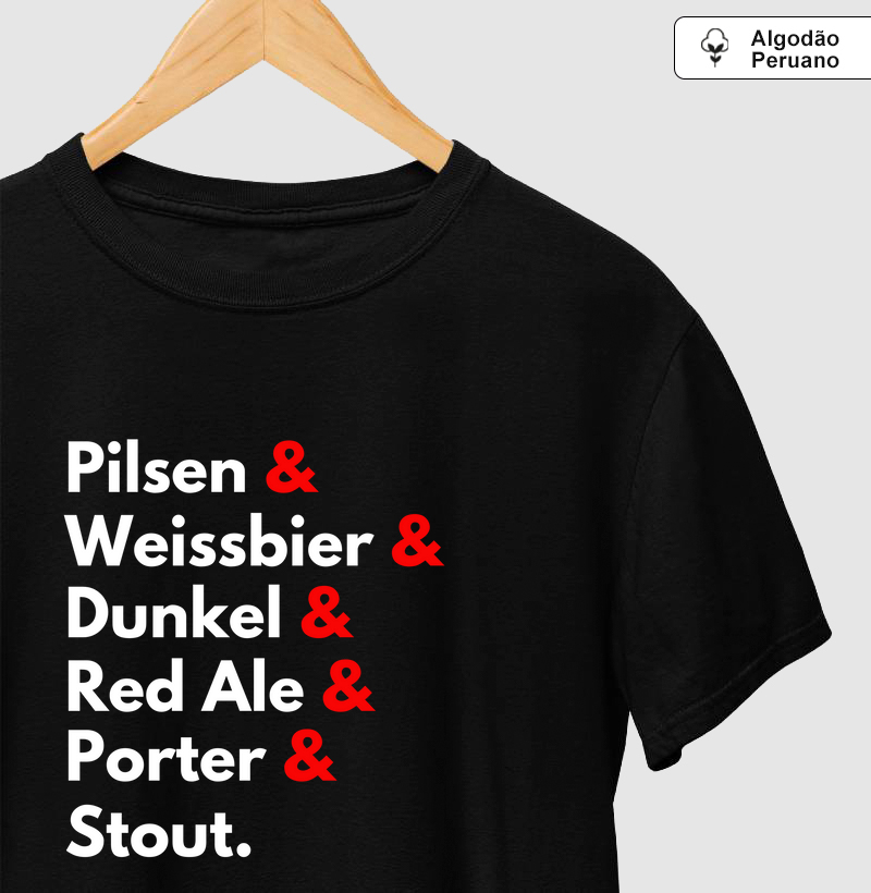 Pilsen & Weissbier & Dunkel & Red Ale & Porter & Stout.