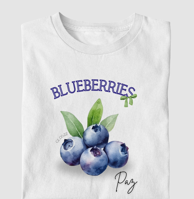 T-shirt Blueberries - Coleção Doce Fruto