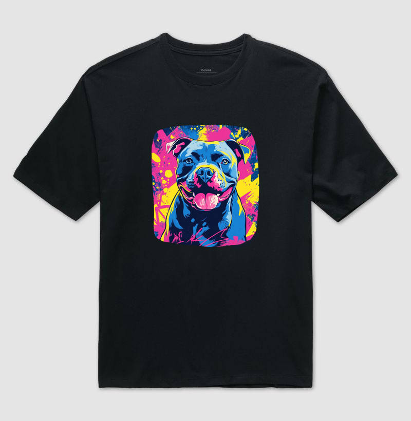 PIT BULL AZUL NEON