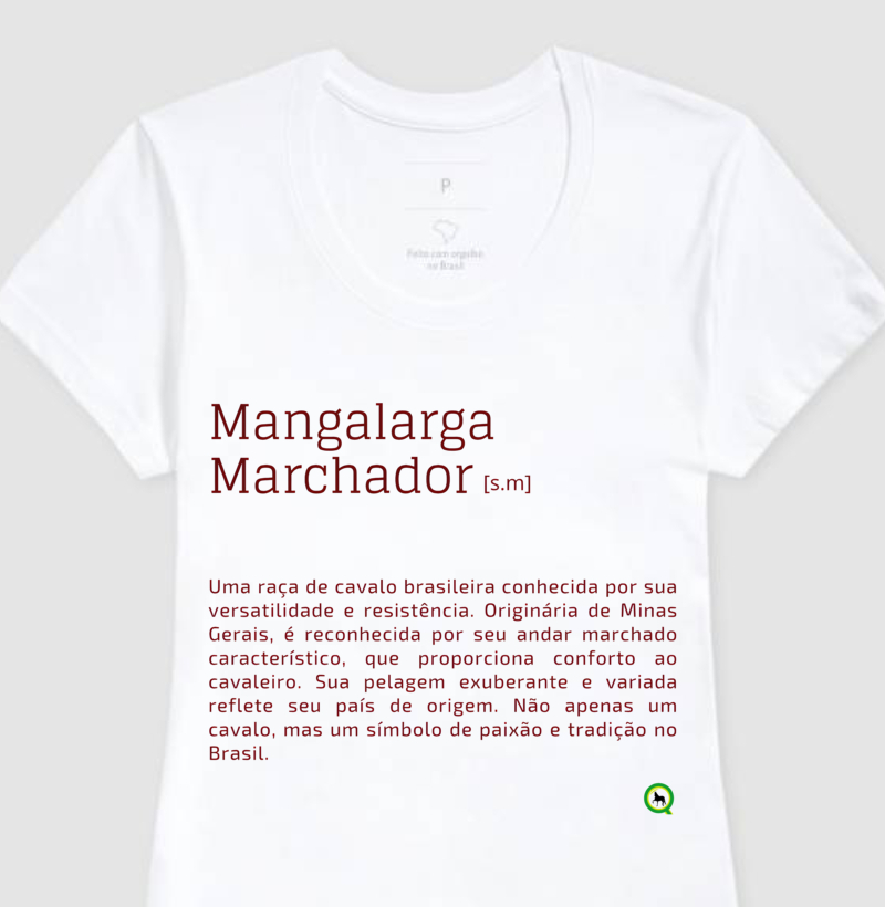 Camiseta Definição do Mangalarga Marchador - Branca (F)