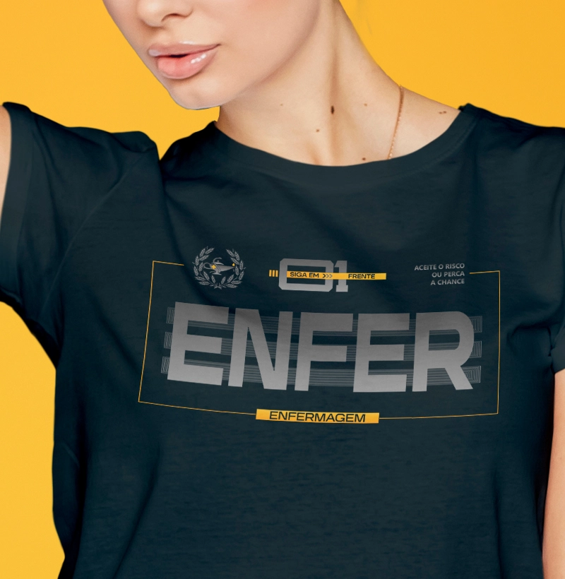 Camiseta Enfermagem Premium - feminina 
