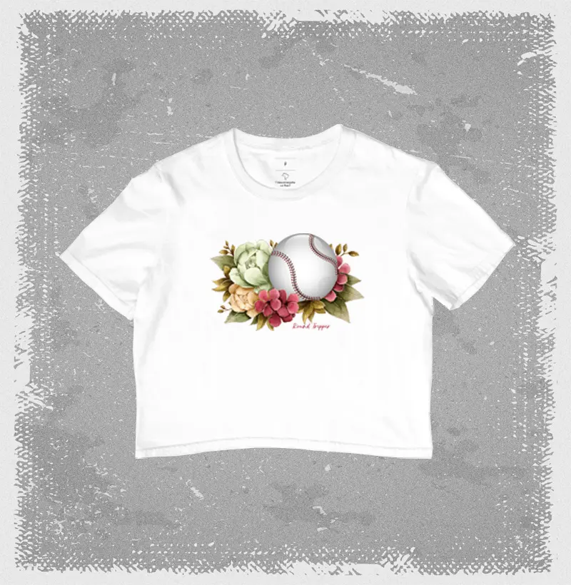 Camiseta Cropped Floral Aquarela