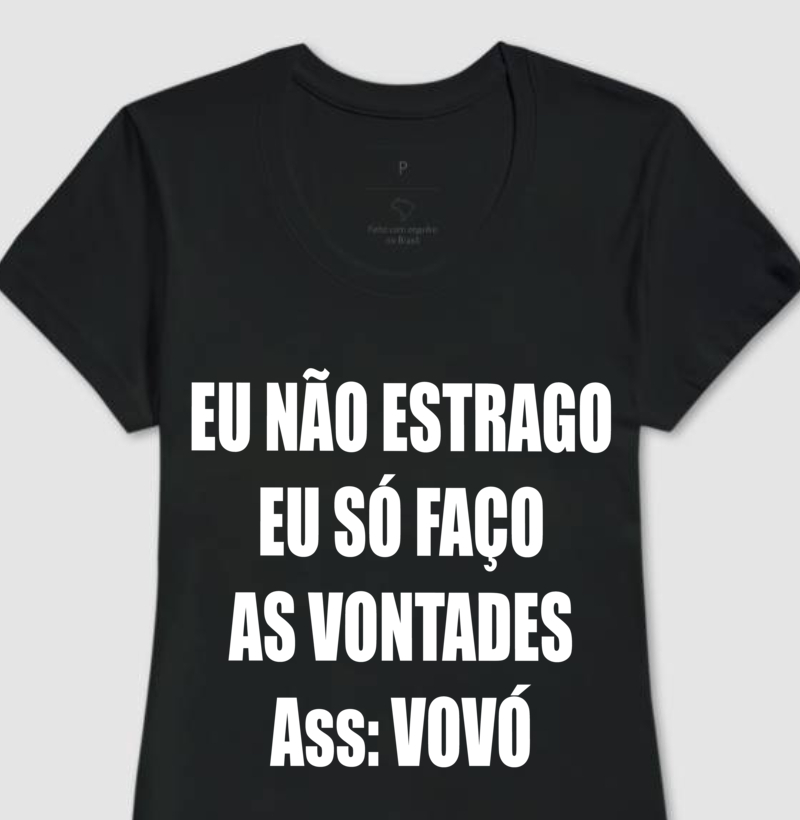 Eu estrago assinado Vovó 