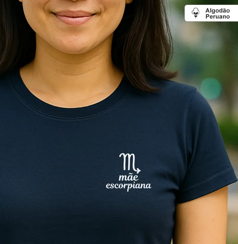 Mãe escorpiana (signos) (minimalista) (algodão peruano)
