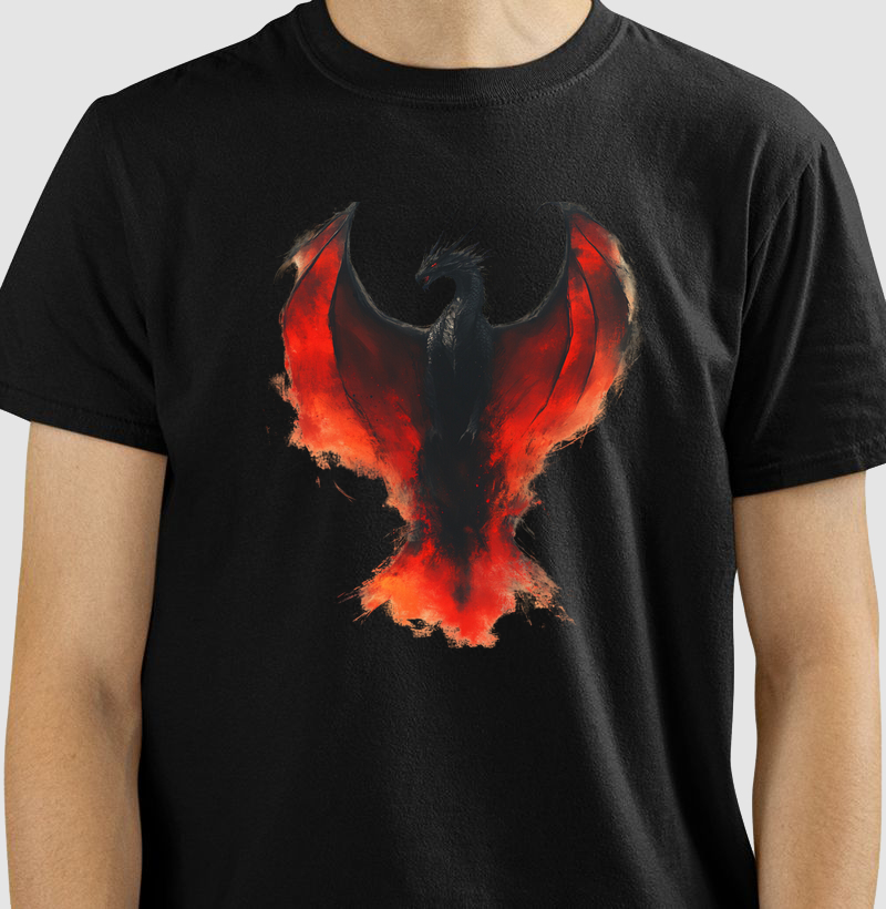 Camiseta Dragão Negro