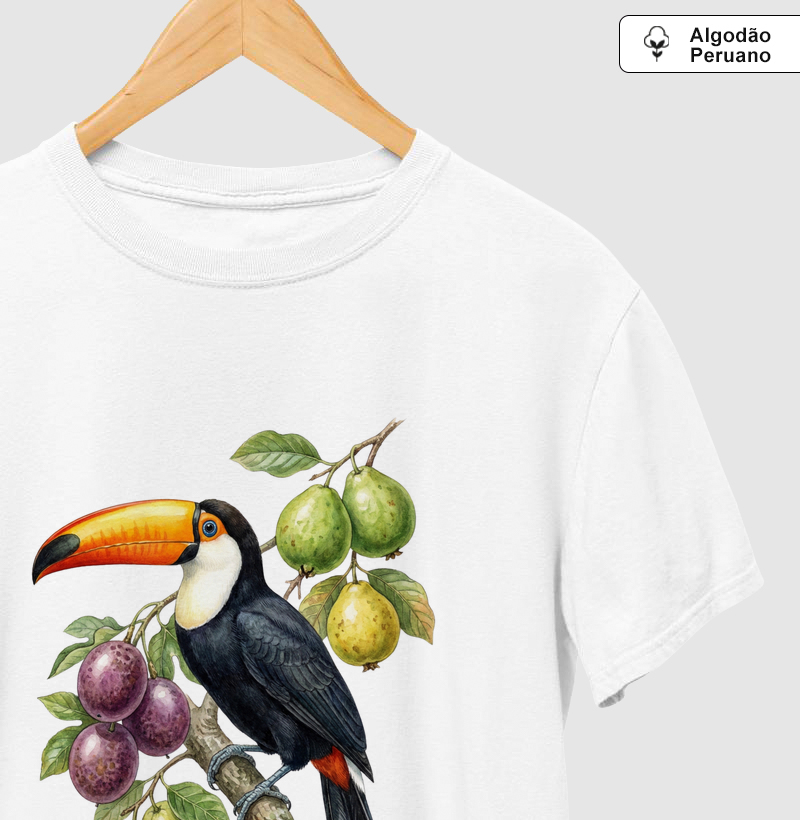 Camiseta Premium Tucano-Toco | Coleção Aquarela Nativa