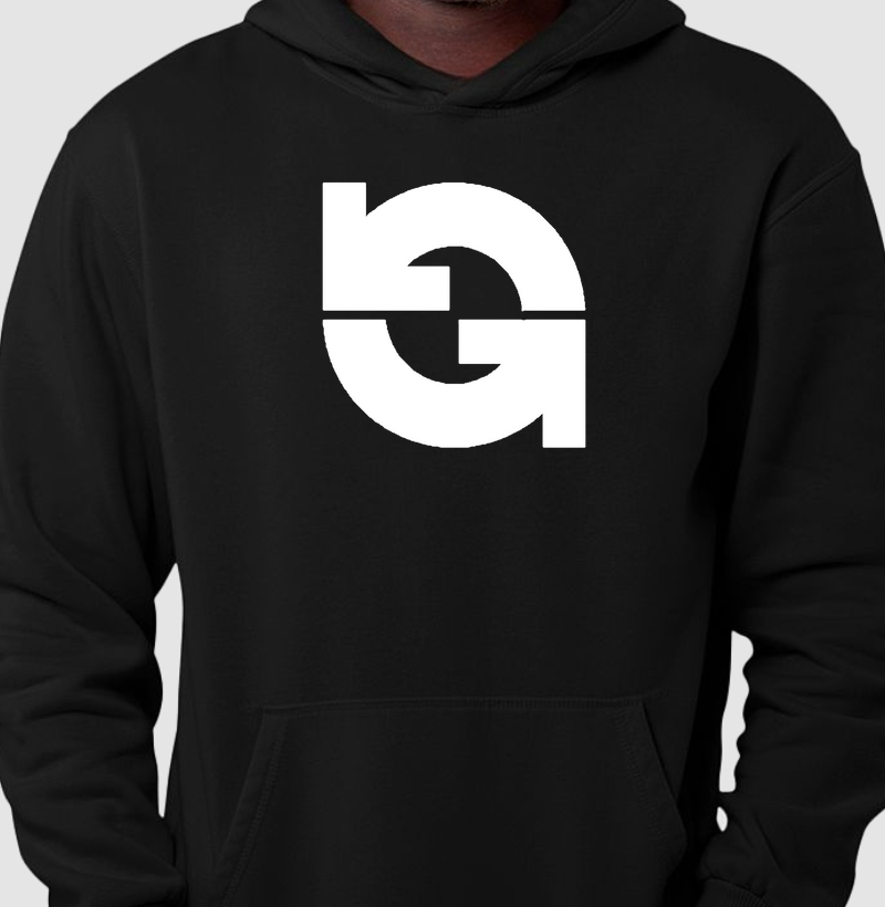 moletom Capuz logo branco 