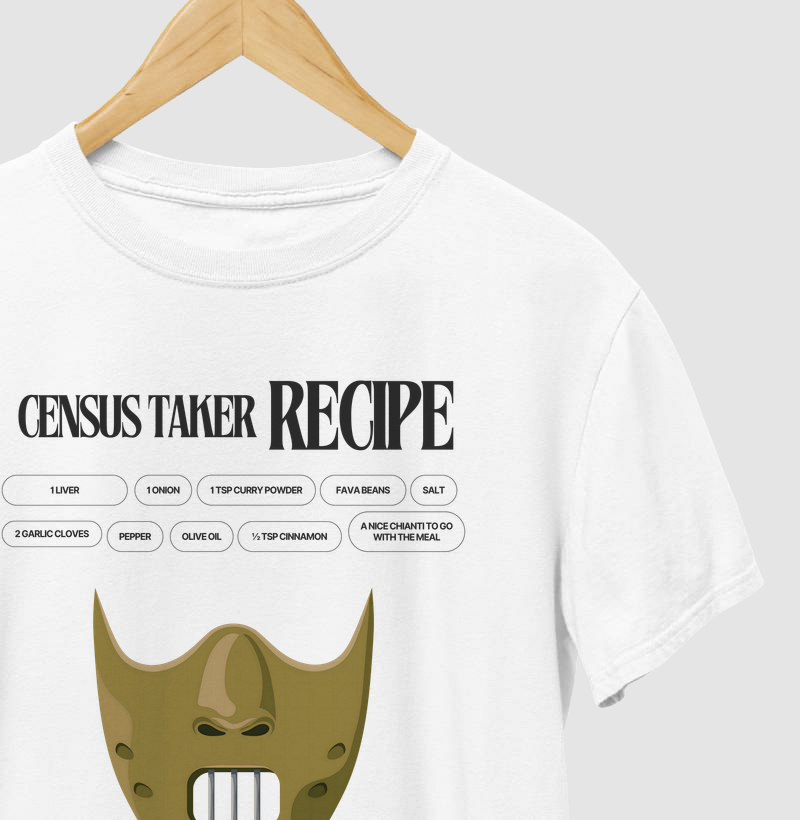 Camiseta Census Taker Recipe - O Silêncio dos Inocentes