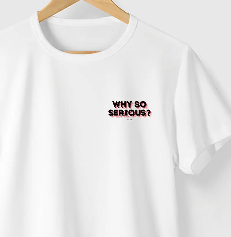 Camiseta SERIOUS - BRANCA - (100% ALGODÃO)