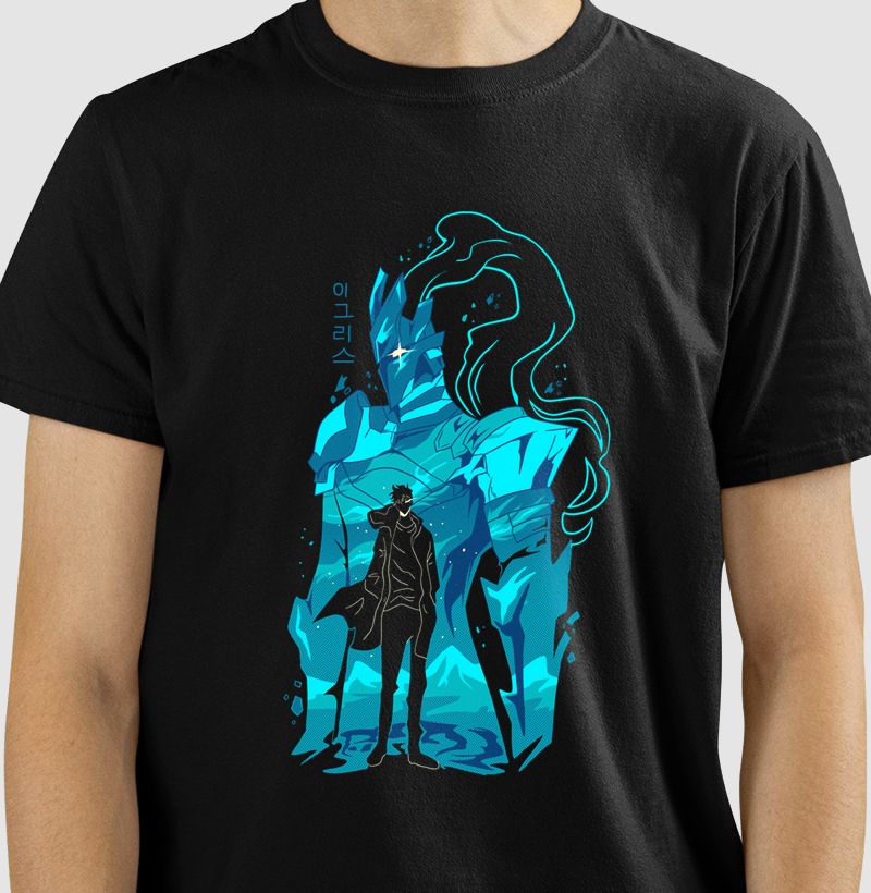 Camiseta Solo Leveling – Sung Jin-Woo & Igris
