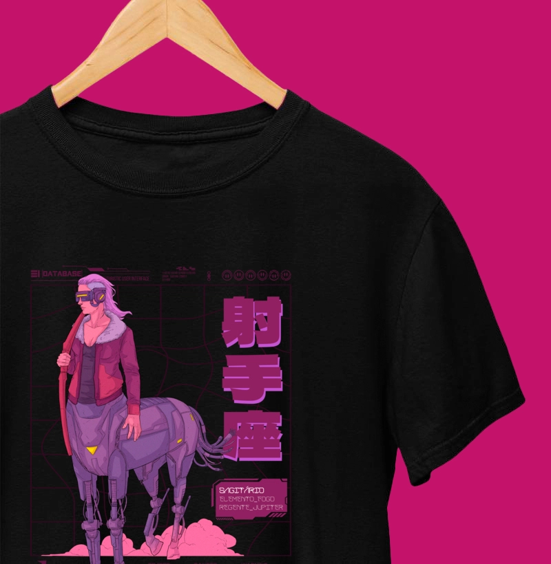 Camiseta Signos Sagitário Cibernético