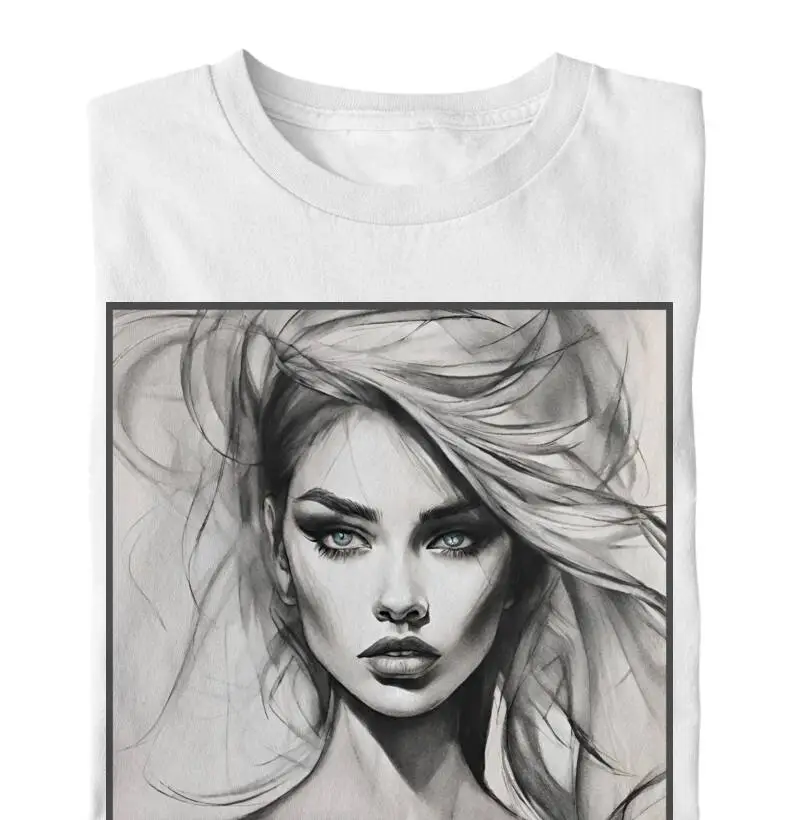 Camiseta Reserva Ink - Desenho Rosto de Mulher de Moda