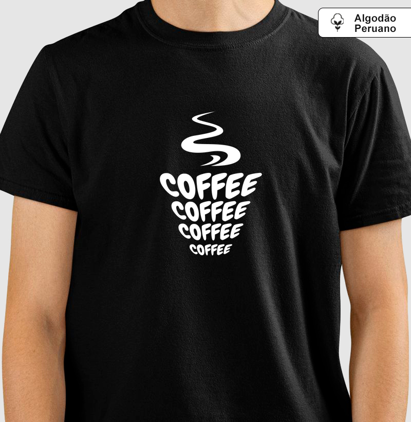 Coffee Lovers: Camiseta em Algodão Peruano -  A Paixão por Café em Cada Detalhe