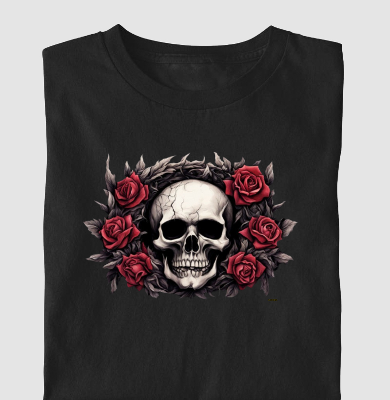 Caveira e Rosas