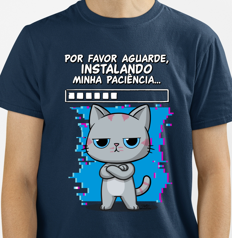 Camiseta Gato Sincero Paciência