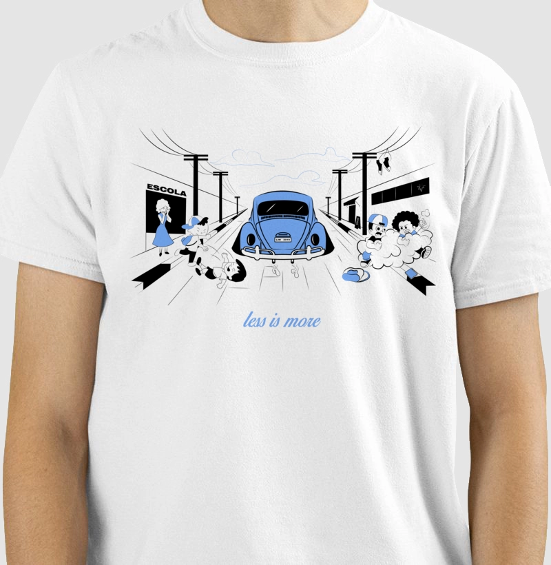 Less is More - Fusca Azul