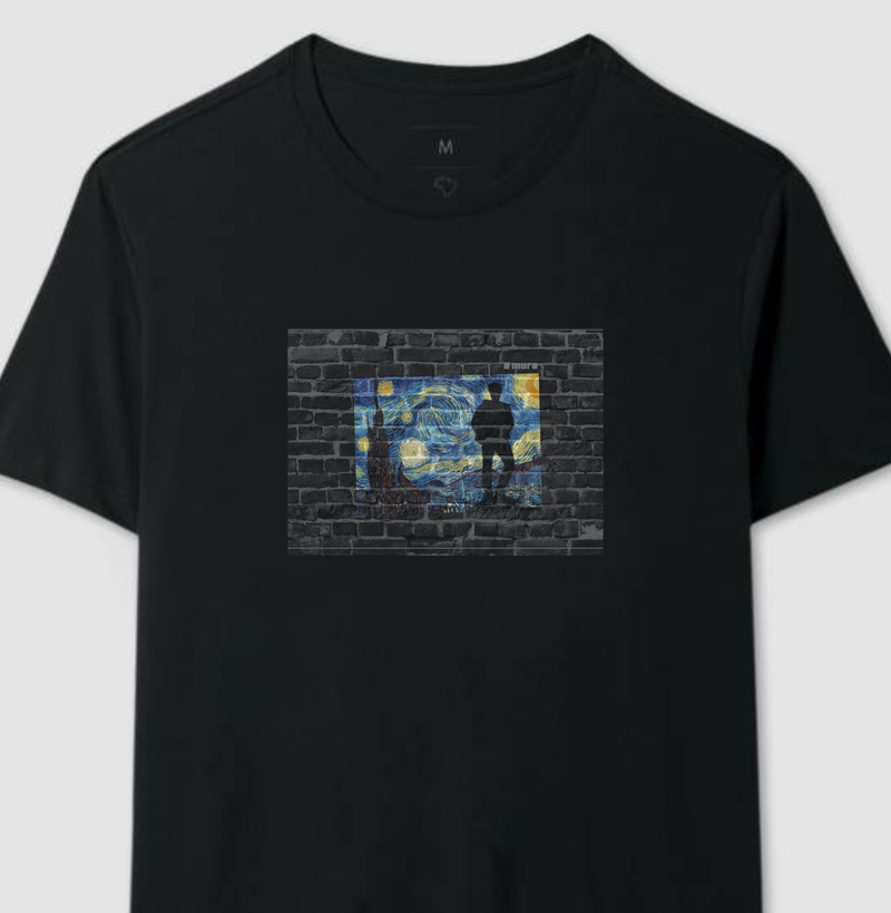 camiseta | a noite estrelada no muro