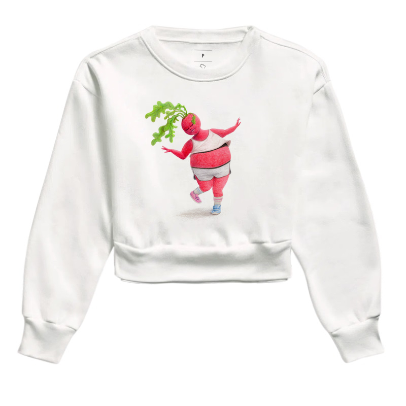 Cropped Moletom Beterraba Dançante