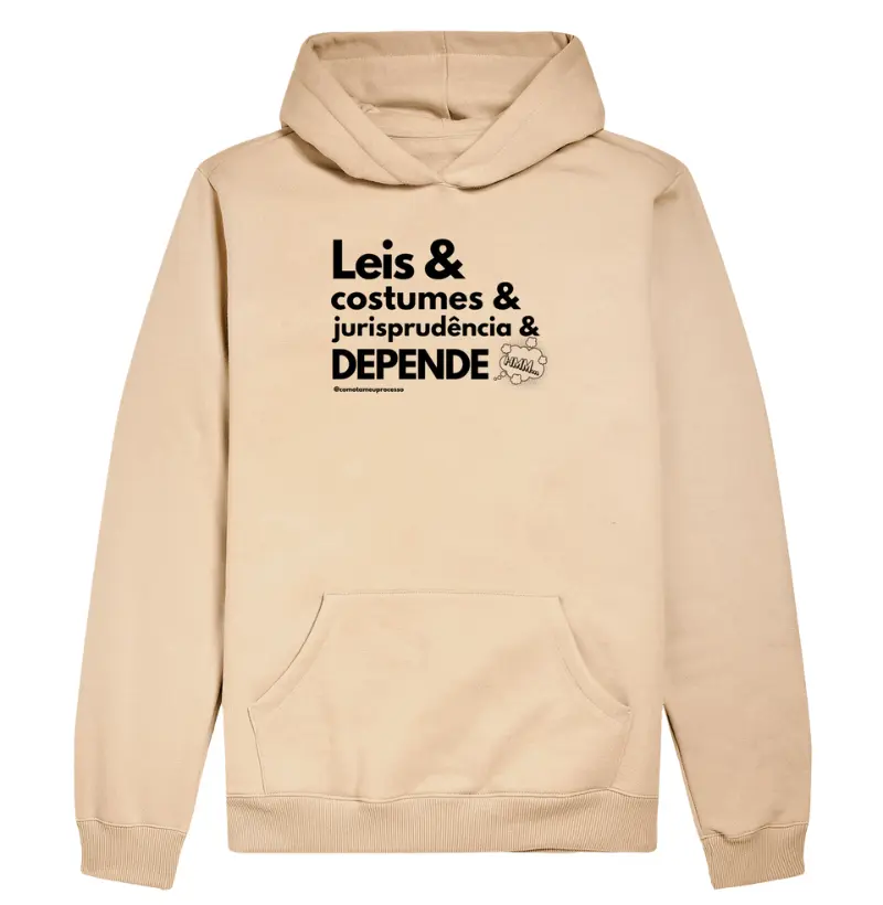 moletom hoodie slim LEIS COSTUMES JURISP DEPENDE