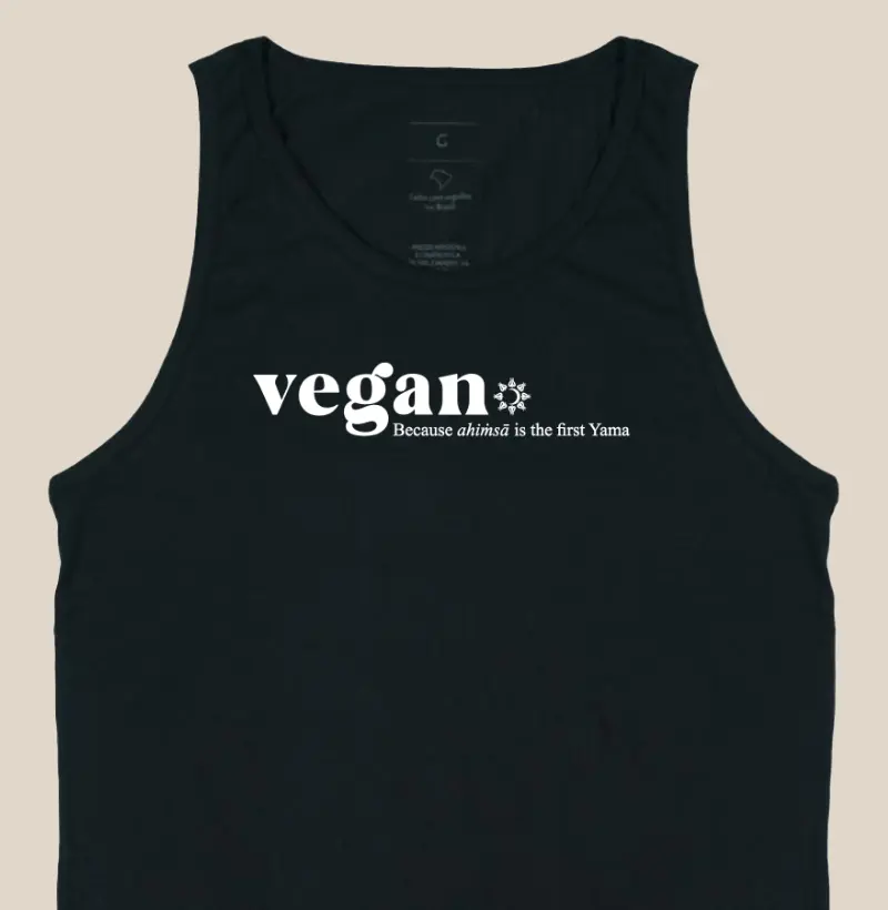 Vegan Ahimsa em Inglês (regata cavada)