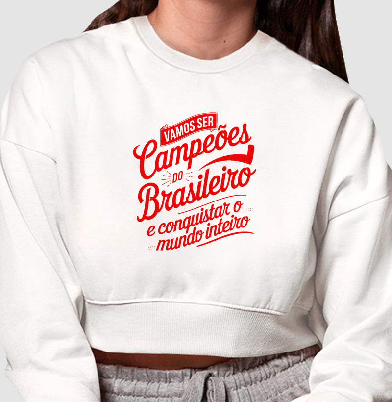 Moletom Cropped Vamos ser campeões.