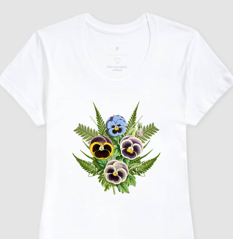Camiseta Feminina Fashion Flowers