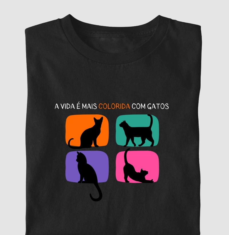 A vida é mais colorida com gatos