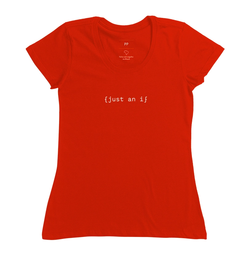 camiseta just an if - feminino - vermelho