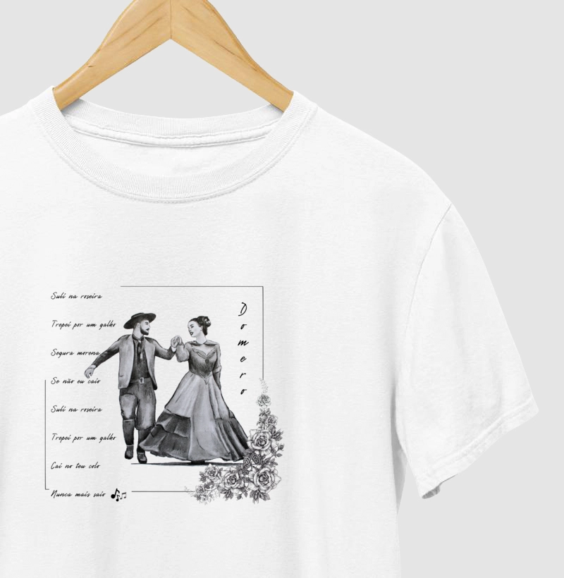 camiseta roseira/branca