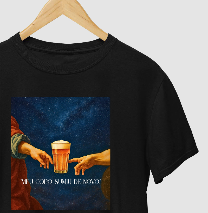Camiseta - Saideira Retro meu copo sumiu