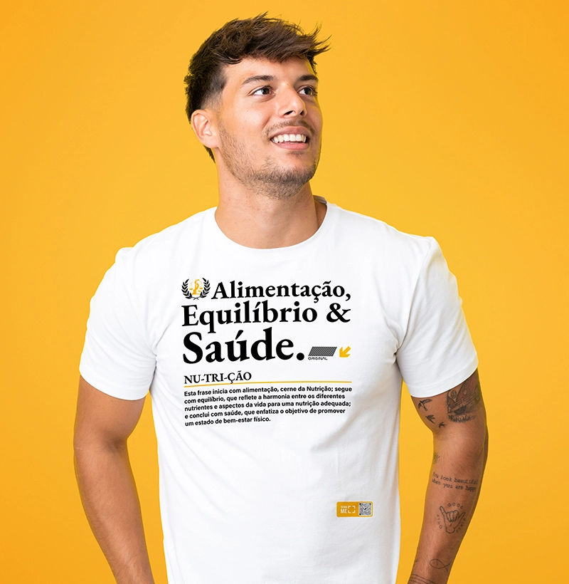 Camiseta Nutrição Alimentação