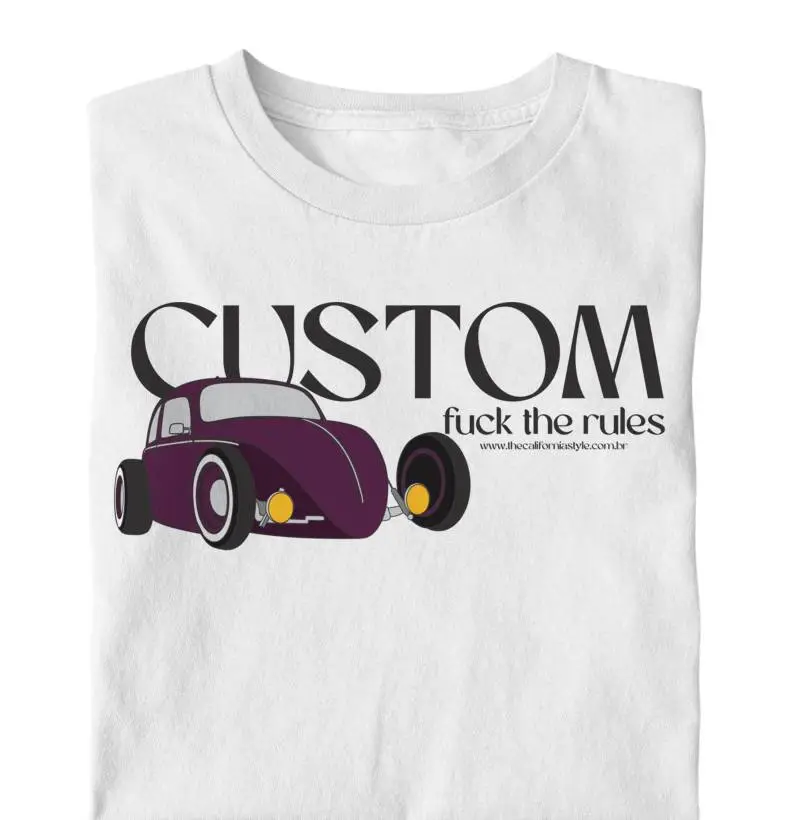Camiseta Fusca Hot Rod Custom - Que se Dane as Regras