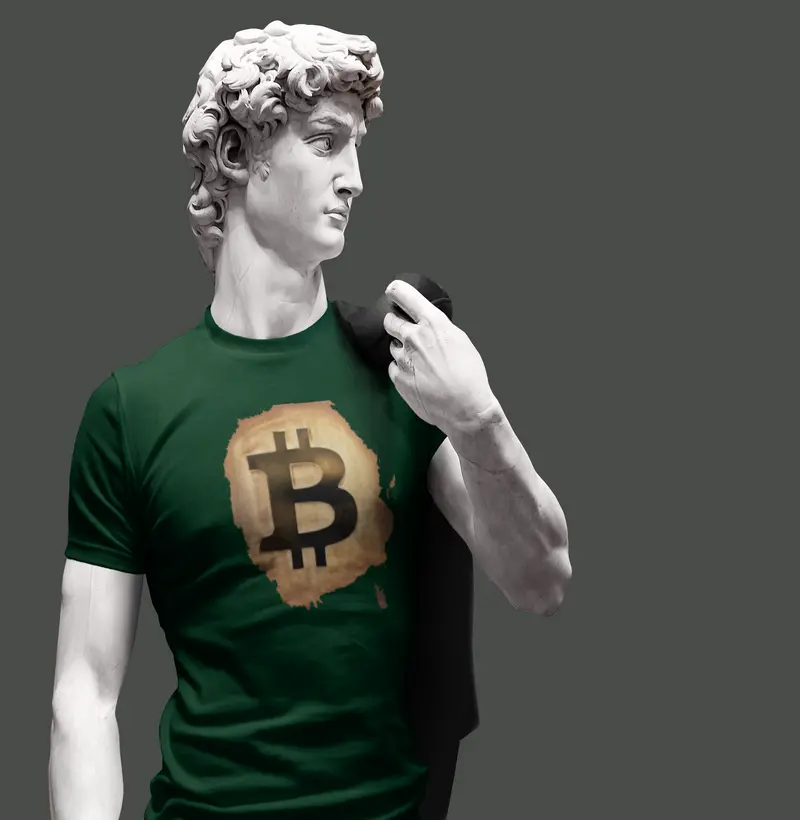 SIMBOLO BITCOIN DOURADO E PRETO